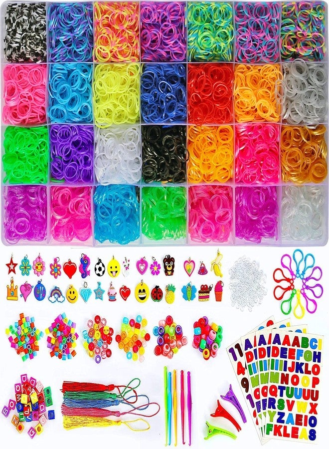 Jubilant 12080+ Loom Rubber Bands Bracelet Kit, 28 Unique Bright Colour Bands, Refill Kit For Girls & Boys Diy Art Craft Kit, Multicolor - Image 1